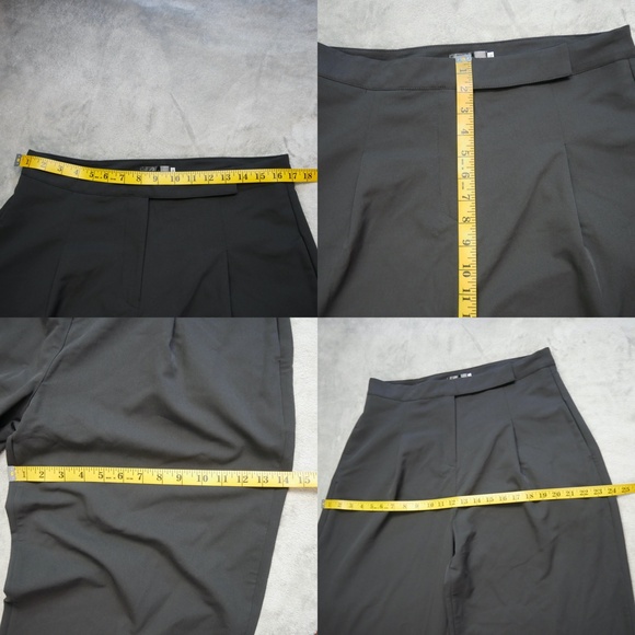 Jeaamksser Womens XL High Waisted Black Pleated Trousers Straight Leg Pants NWOT - Picture 9 of 12